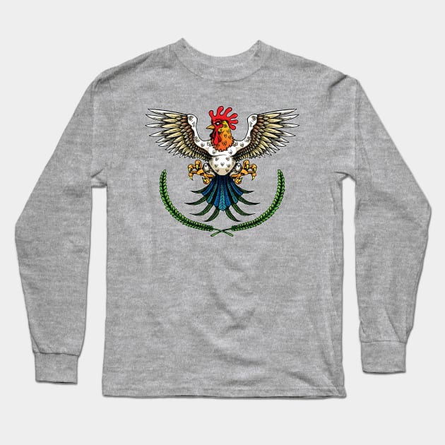 Rooster Long Sleeve T-Shirt by Laughin' Bones